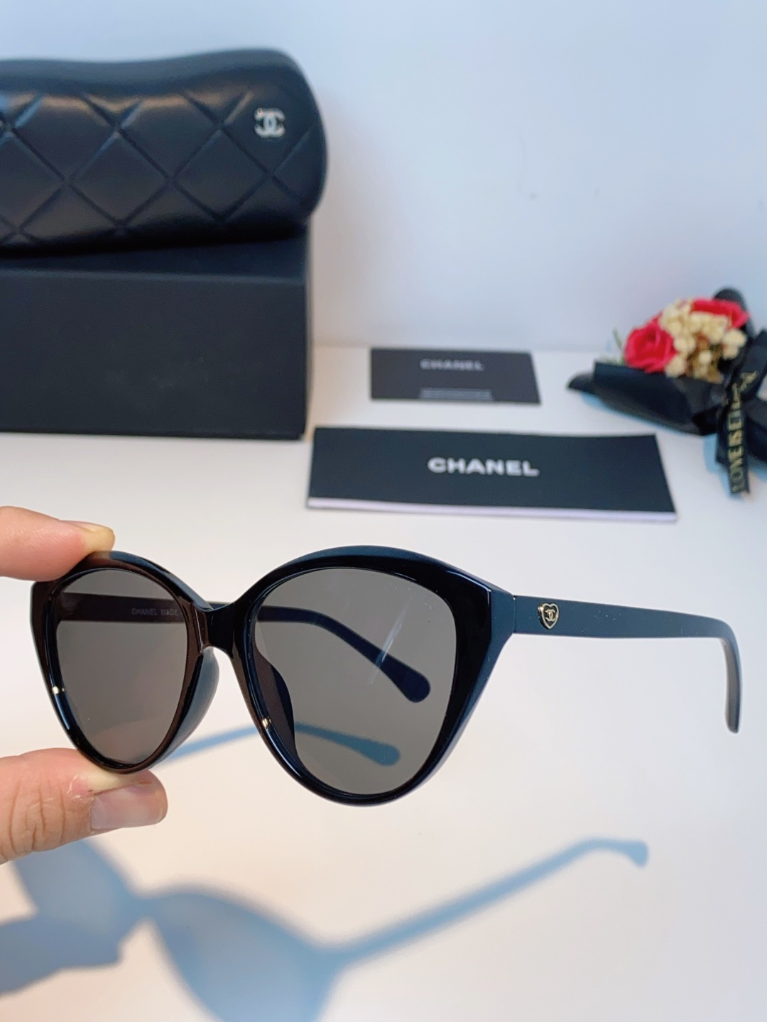 Chanel香奈儿 2026新款小香爱心平光镜百搭时尚CH3464猫眼素颜眼镜架可配近视镜片潮男潮女