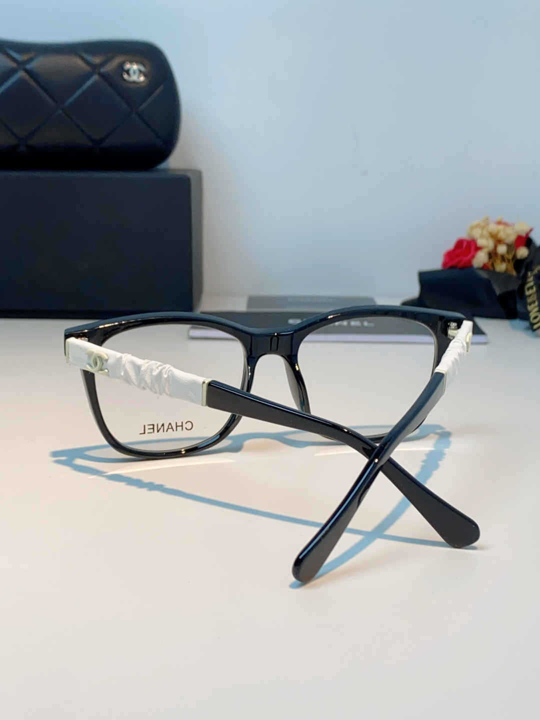 Chanel 香奈儿小红书富家千金高颜值眼镜框女皱褶皮素颜神器香槟咖近视眼镜架女士墨镜光学镜