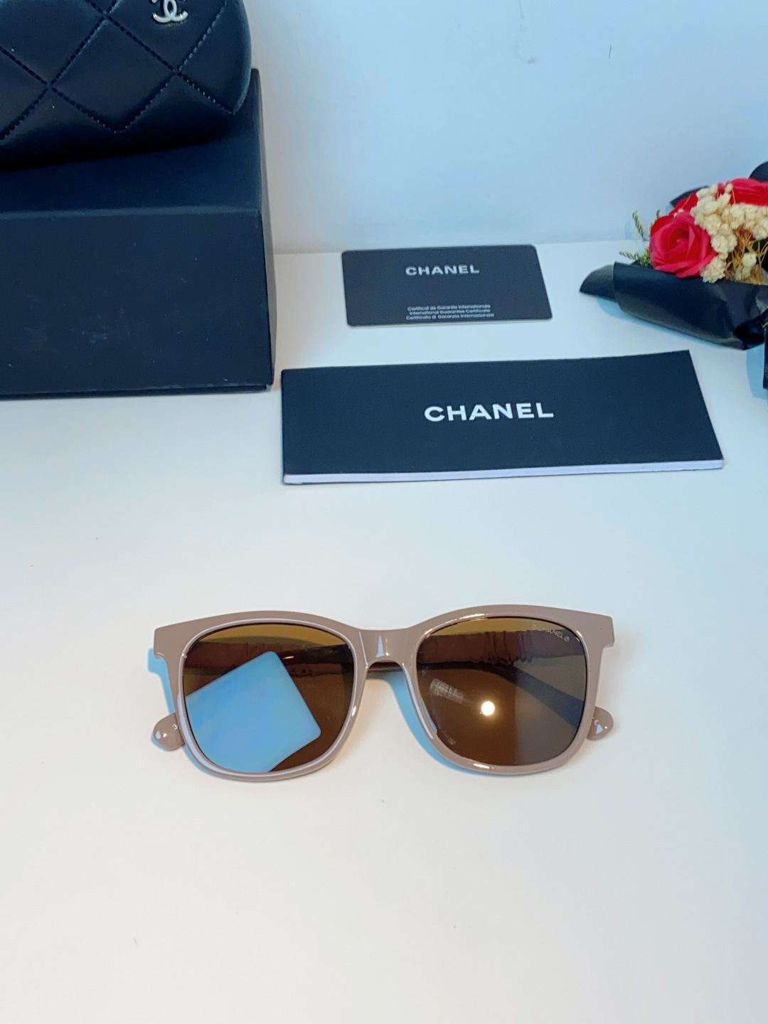 Chanel 香奈儿小红书富家千金高颜值眼镜框女皱褶皮素颜神器香槟咖近视眼镜架女士墨镜光学镜