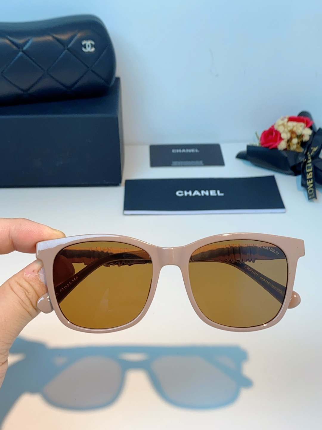 Chanel 香奈儿小红书富家千金高颜值眼镜框女皱褶皮素颜神器香槟咖近视眼镜架女士墨镜光学镜