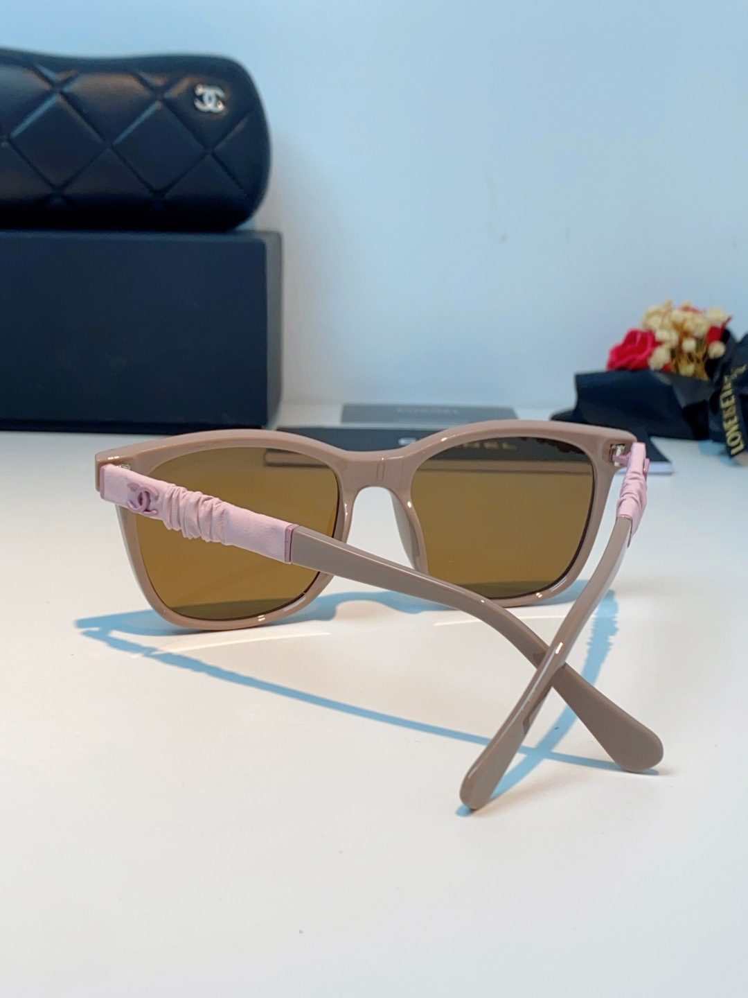 Chanel 香奈儿小红书富家千金高颜值眼镜框女皱褶皮素颜神器香槟咖近视眼镜架女士墨镜光学镜