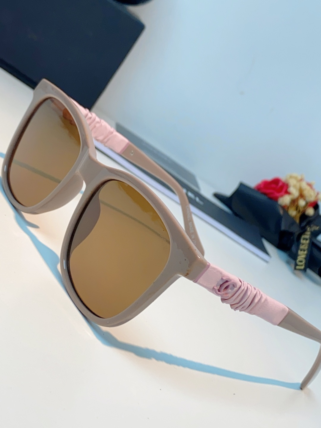 Chanel 香奈儿小红书富家千金高颜值眼镜框女皱褶皮素颜神器香槟咖近视眼镜架女士墨镜光学镜