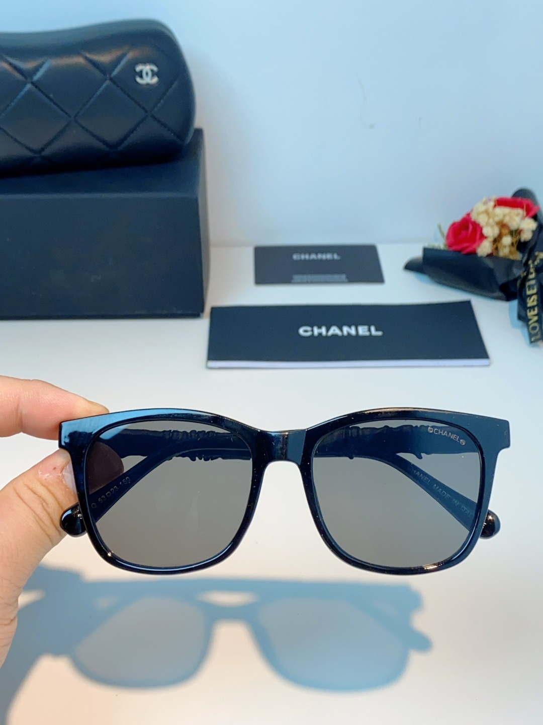 Chanel 香奈儿小红书富家千金高颜值眼镜框女皱褶皮素颜神器香槟咖近视眼镜架女士墨镜光学镜