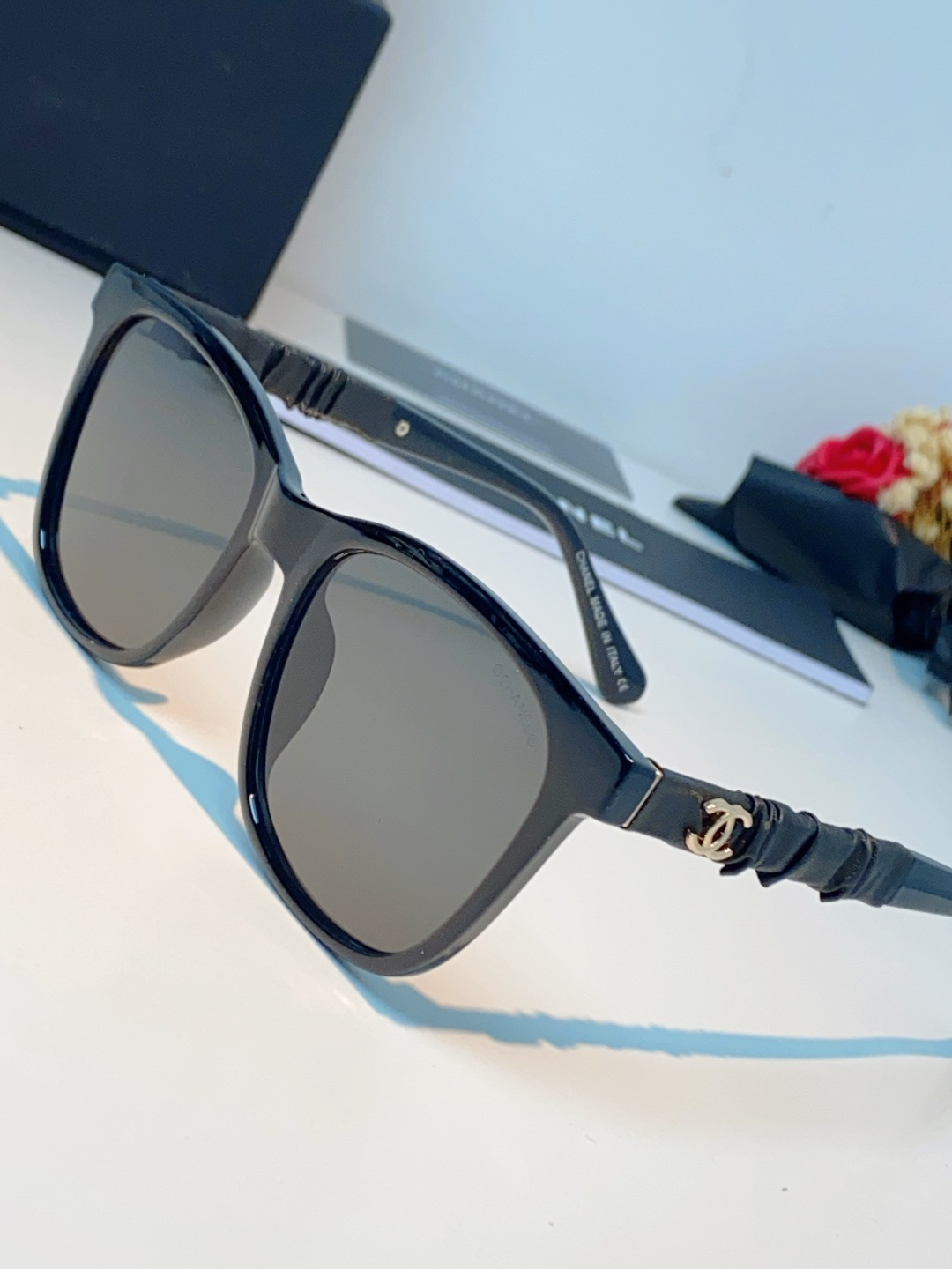 Chanel 香奈儿小红书富家千金高颜值眼镜框女皱褶皮素颜神器香槟咖近视眼镜架女士墨镜光学镜