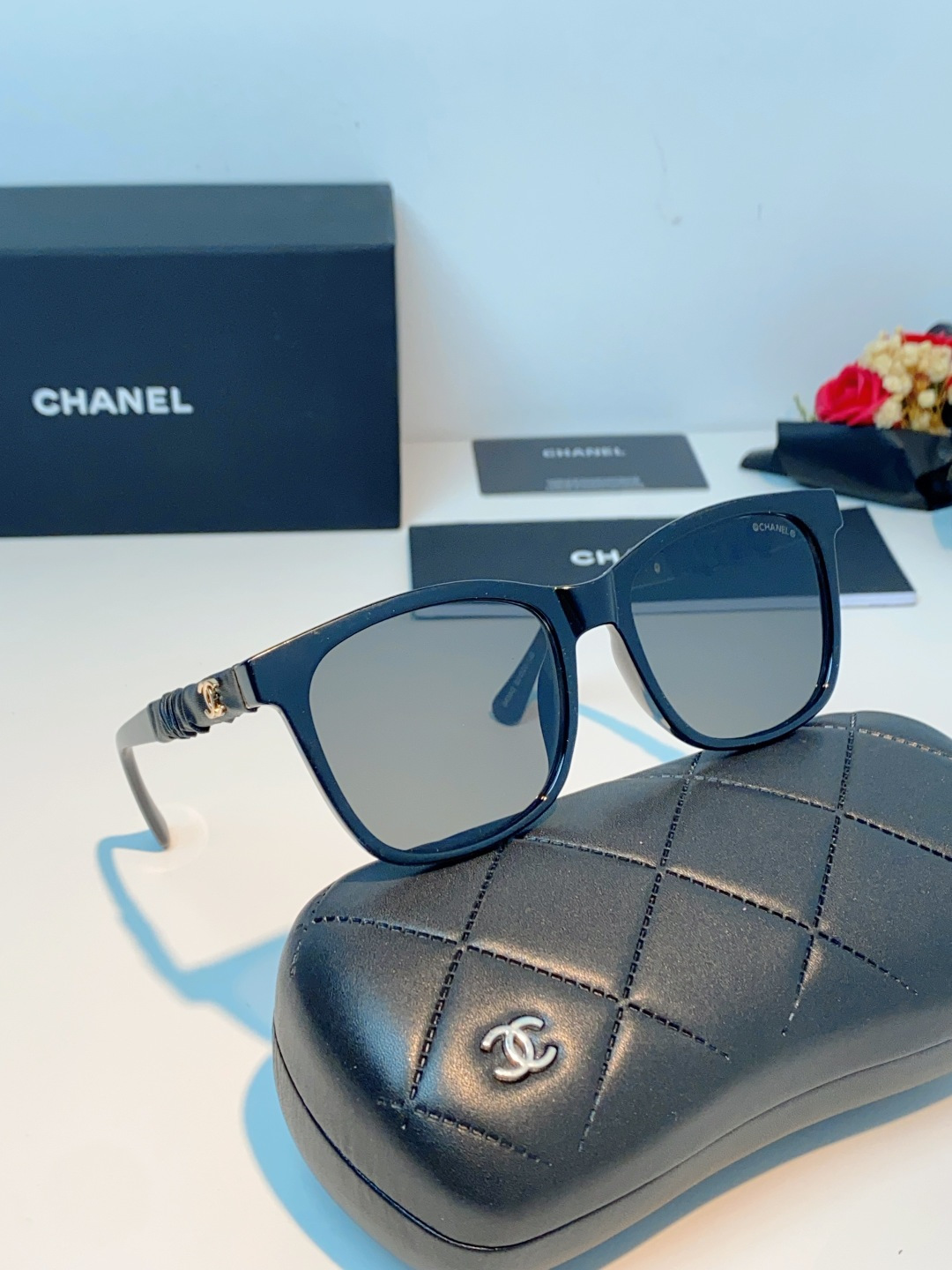 Chanel 香奈儿小红书富家千金高颜值眼镜框女皱褶皮素颜神器香槟咖近视眼镜架女士墨镜光学镜