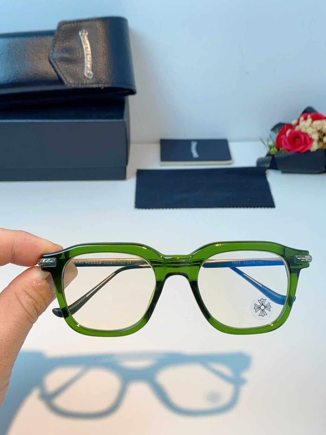 Chrome Hearts 克罗心 2026新款 太阳镜男女方框平光镜经典旅游 余文乐同款近视眼镜男有度