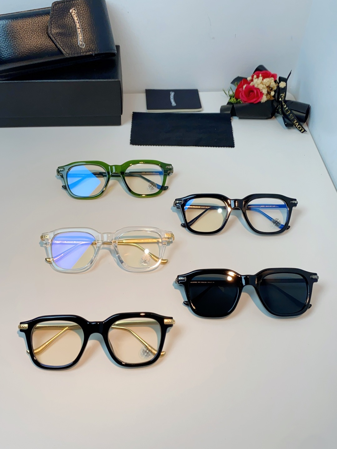 Chrome Hearts 克罗心 2026新款 太阳镜男女方框平光镜经典旅游 余文乐同款近视眼镜男有度