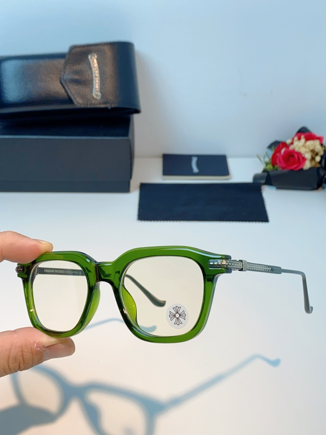 Chrome Hearts 克罗心 2026新款 太阳镜男女方框平光镜经典旅游 余文乐同款近视眼镜男有度