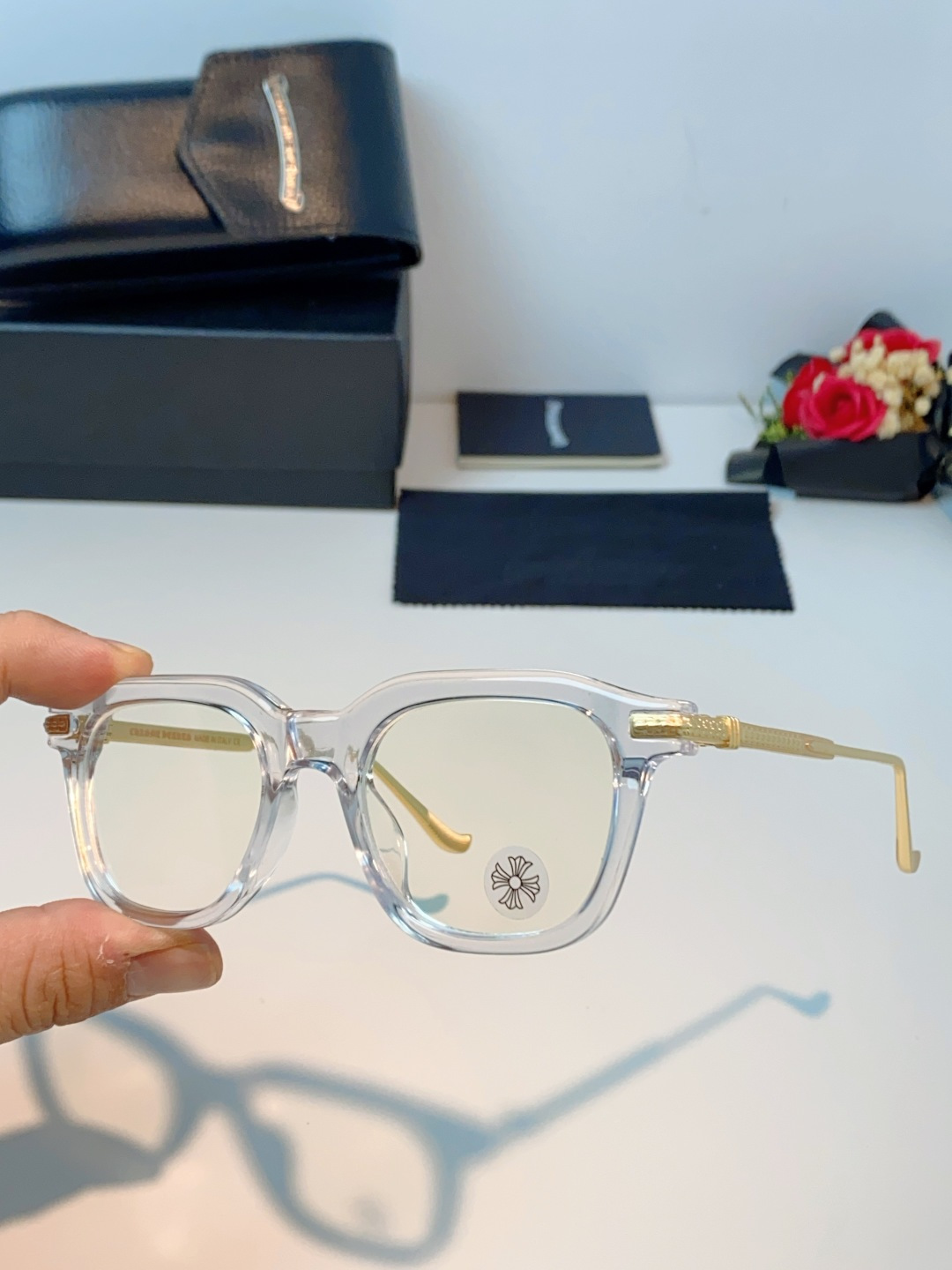 Chrome Hearts 克罗心 2026新款 太阳镜男女方框平光镜经典旅游 余文乐同款近视眼镜男有度