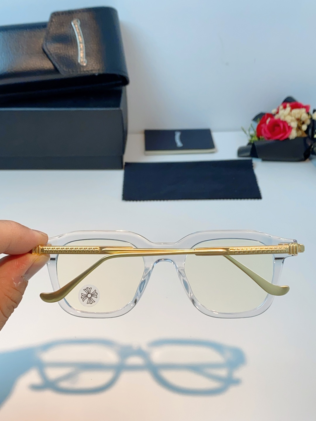 Chrome Hearts 克罗心 2026新款 太阳镜男女方框平光镜经典旅游 余文乐同款近视眼镜男有度