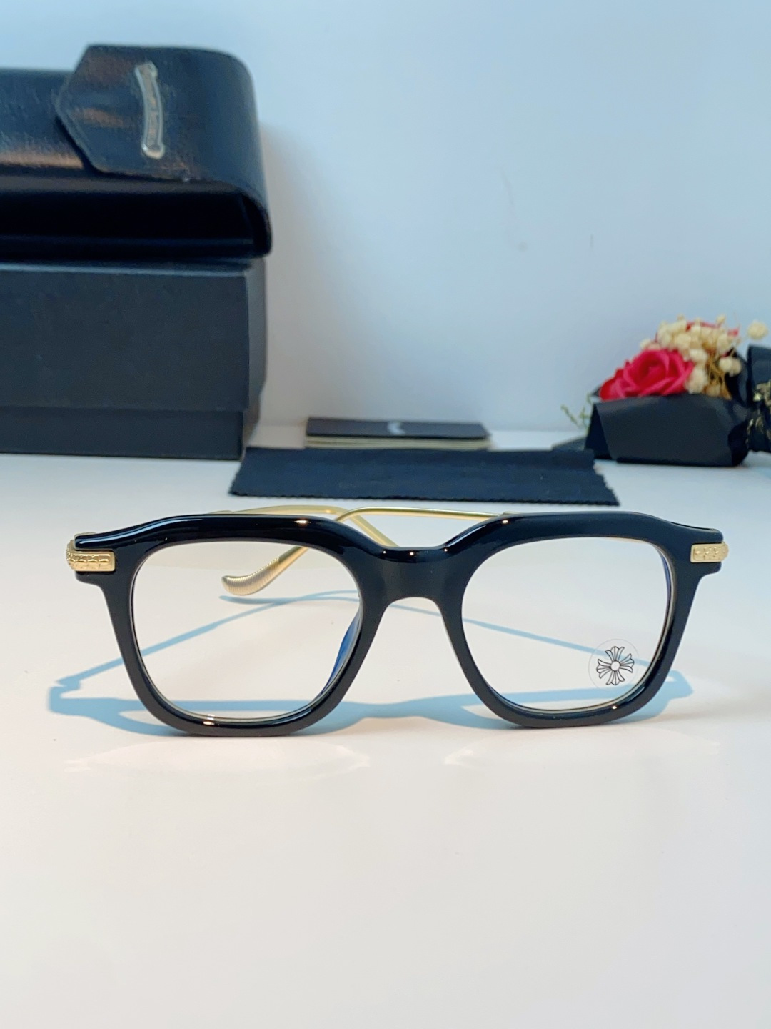 Chrome Hearts 克罗心 2026新款 太阳镜男女方框平光镜经典旅游 余文乐同款近视眼镜男有度