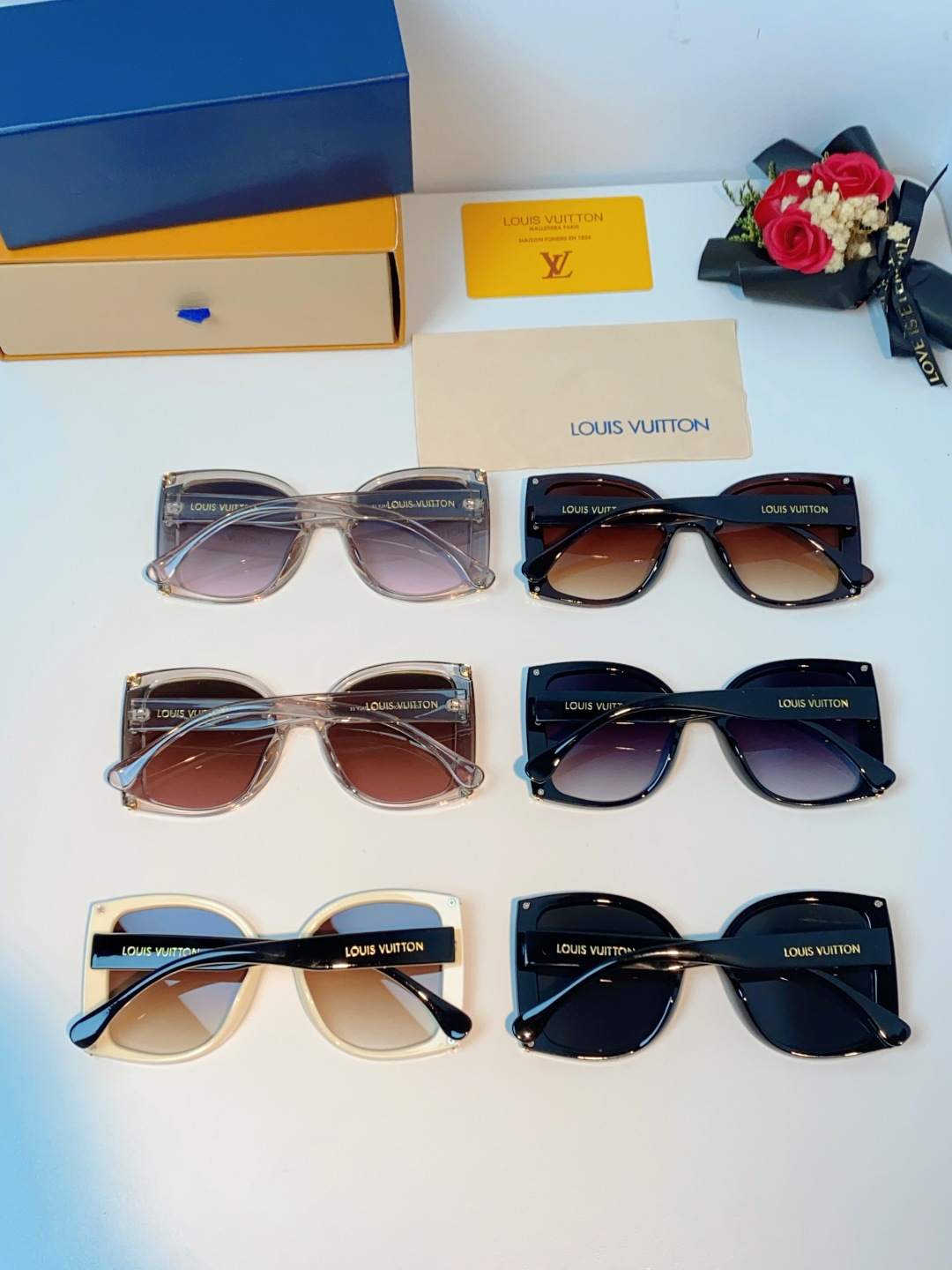 LouisVuitton路易威登 2026新款小红书同款超大框墨镜方形黑色太阳镜潮流复古高级时尚防紫外线