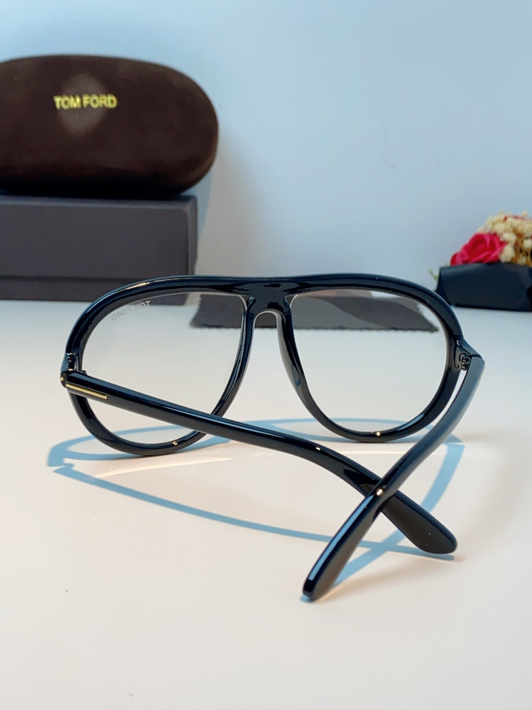 TomFord汤姆福特 2026新款欧美复古大框圆脸显瘦蛤蟆镜男女潮户外骑行遮阳太阳眼镜嘻哈墨镜