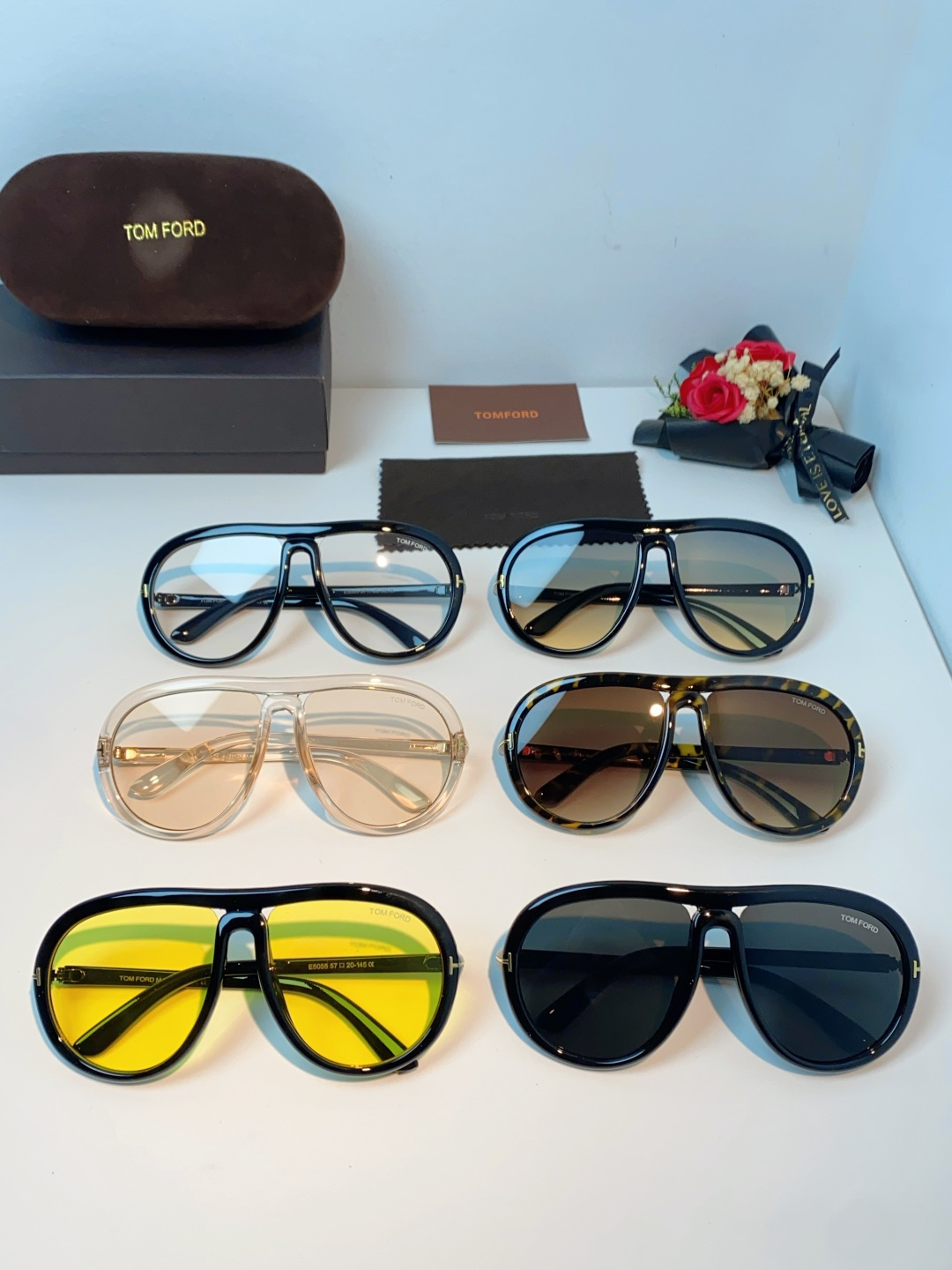 TomFord汤姆福特 2026新款欧美复古大框圆脸显瘦蛤蟆镜男女潮户外骑行遮阳太阳眼镜嘻哈墨镜