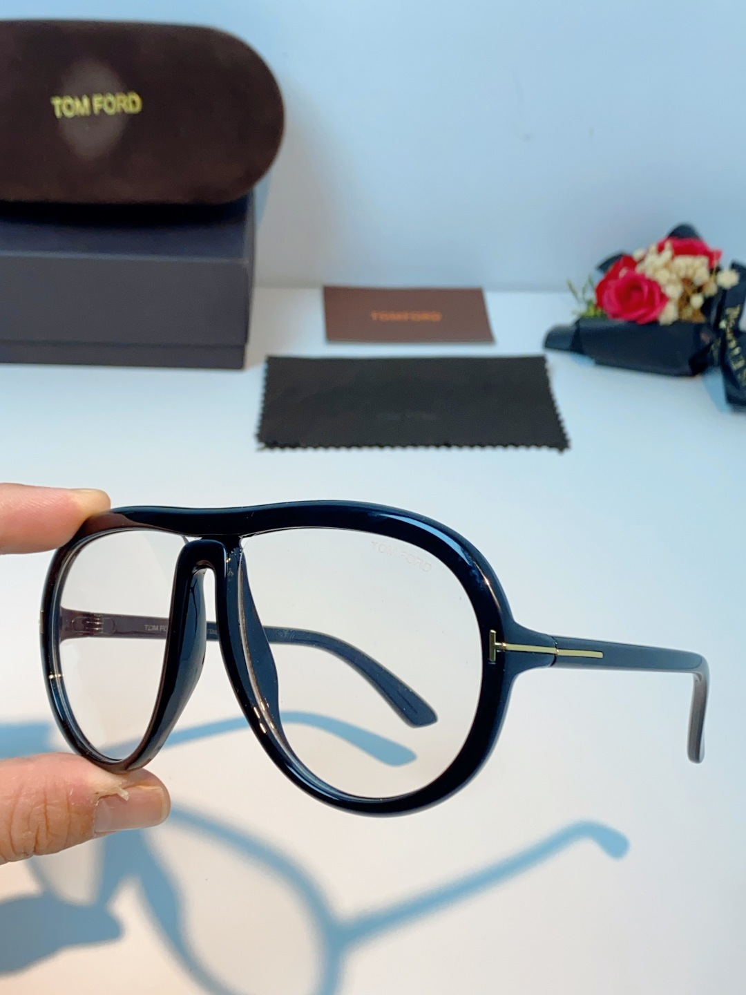 TomFord汤姆福特 2026新款欧美复古大框圆脸显瘦蛤蟆镜男女潮户外骑行遮阳太阳眼镜嘻哈墨镜