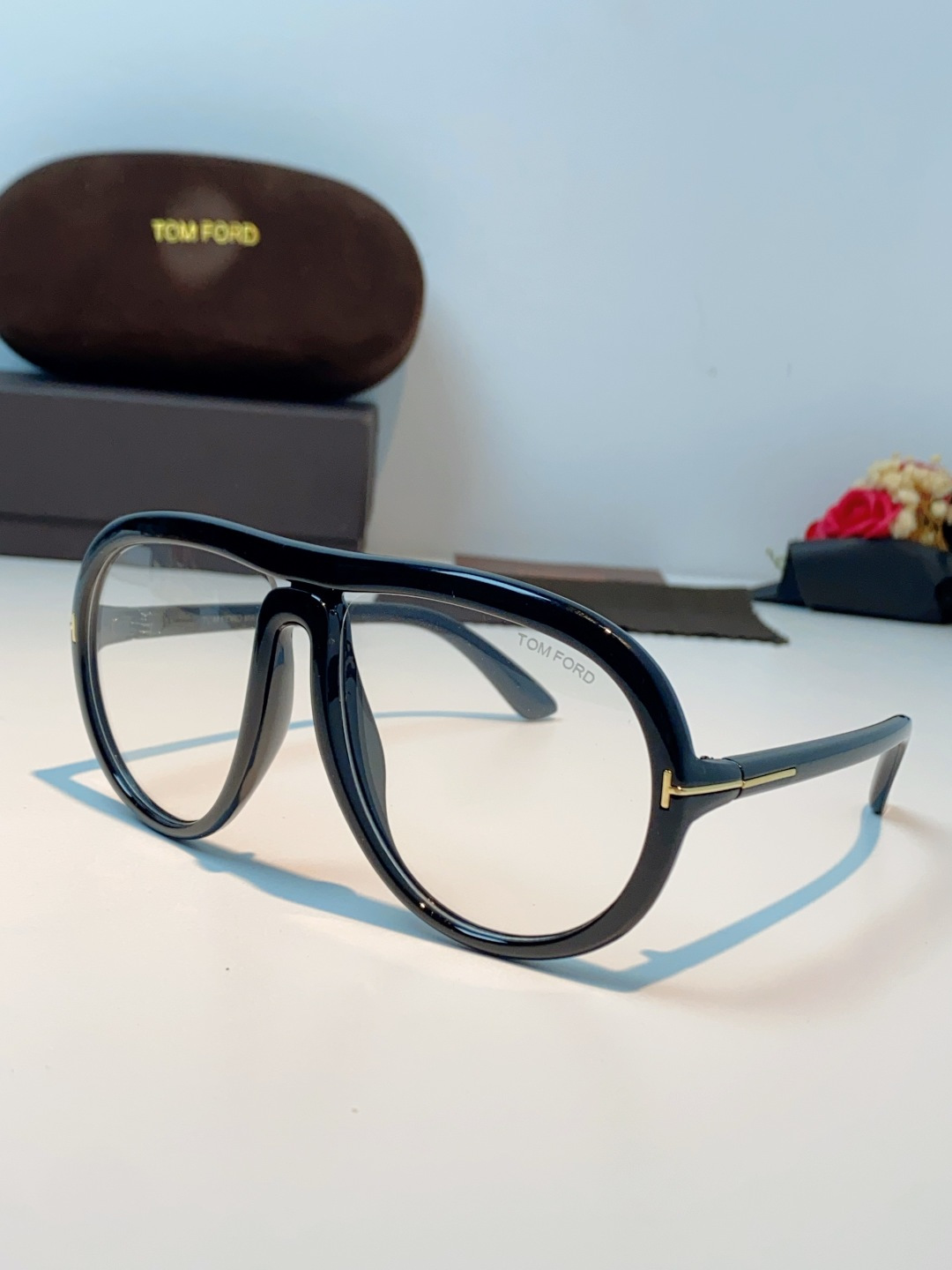 TomFord汤姆福特 2026新款欧美复古大框圆脸显瘦蛤蟆镜男女潮户外骑行遮阳太阳眼镜嘻哈墨镜