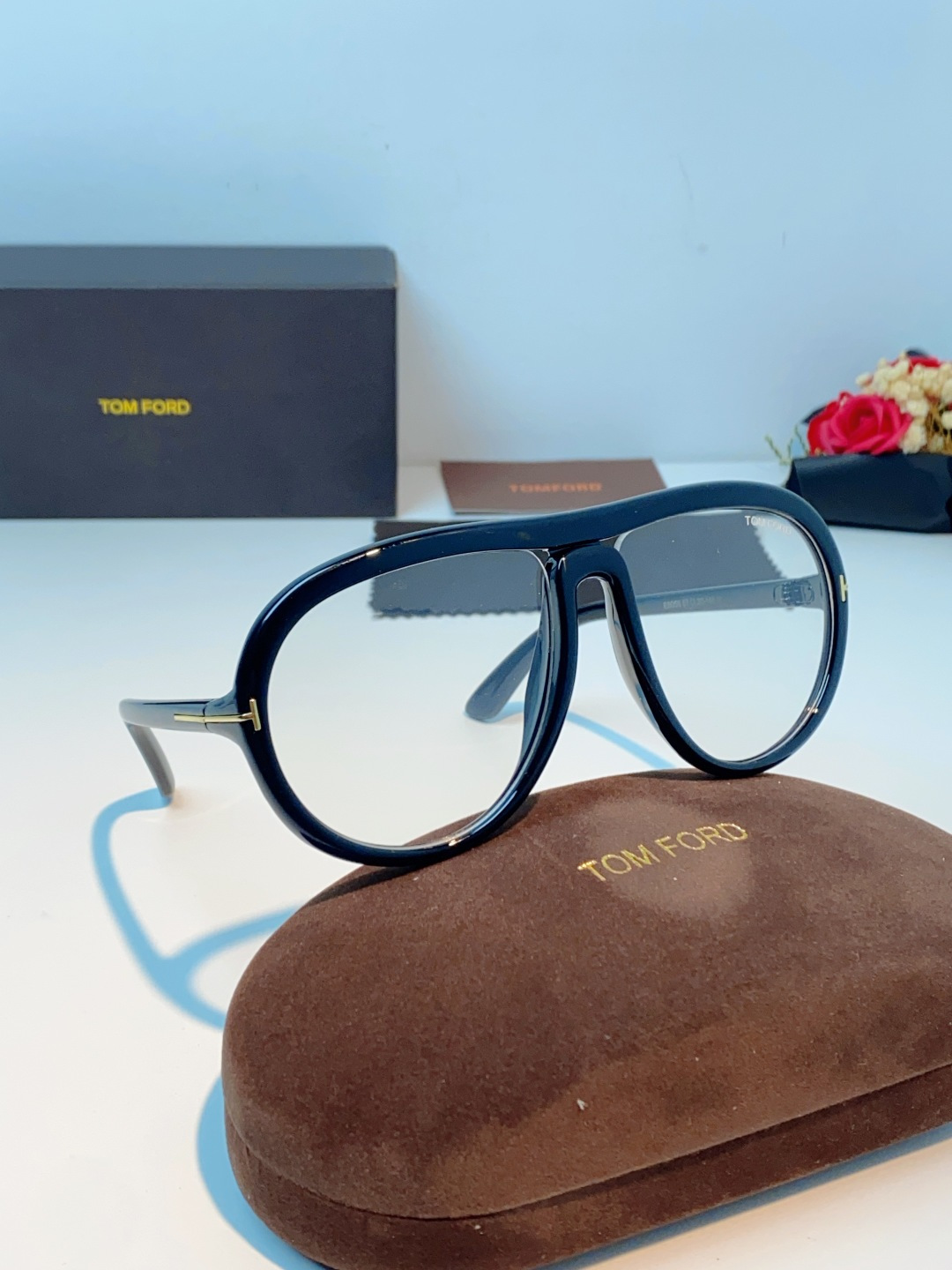 TomFord汤姆福特 2026新款欧美复古大框圆脸显瘦蛤蟆镜男女潮户外骑行遮阳太阳眼镜嘻哈墨镜