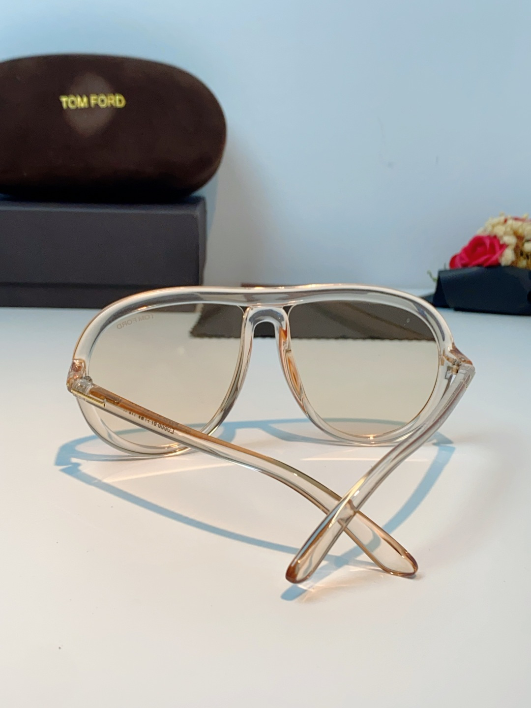 TomFord汤姆福特 2026新款欧美复古大框圆脸显瘦蛤蟆镜男女潮户外骑行遮阳太阳眼镜嘻哈墨镜