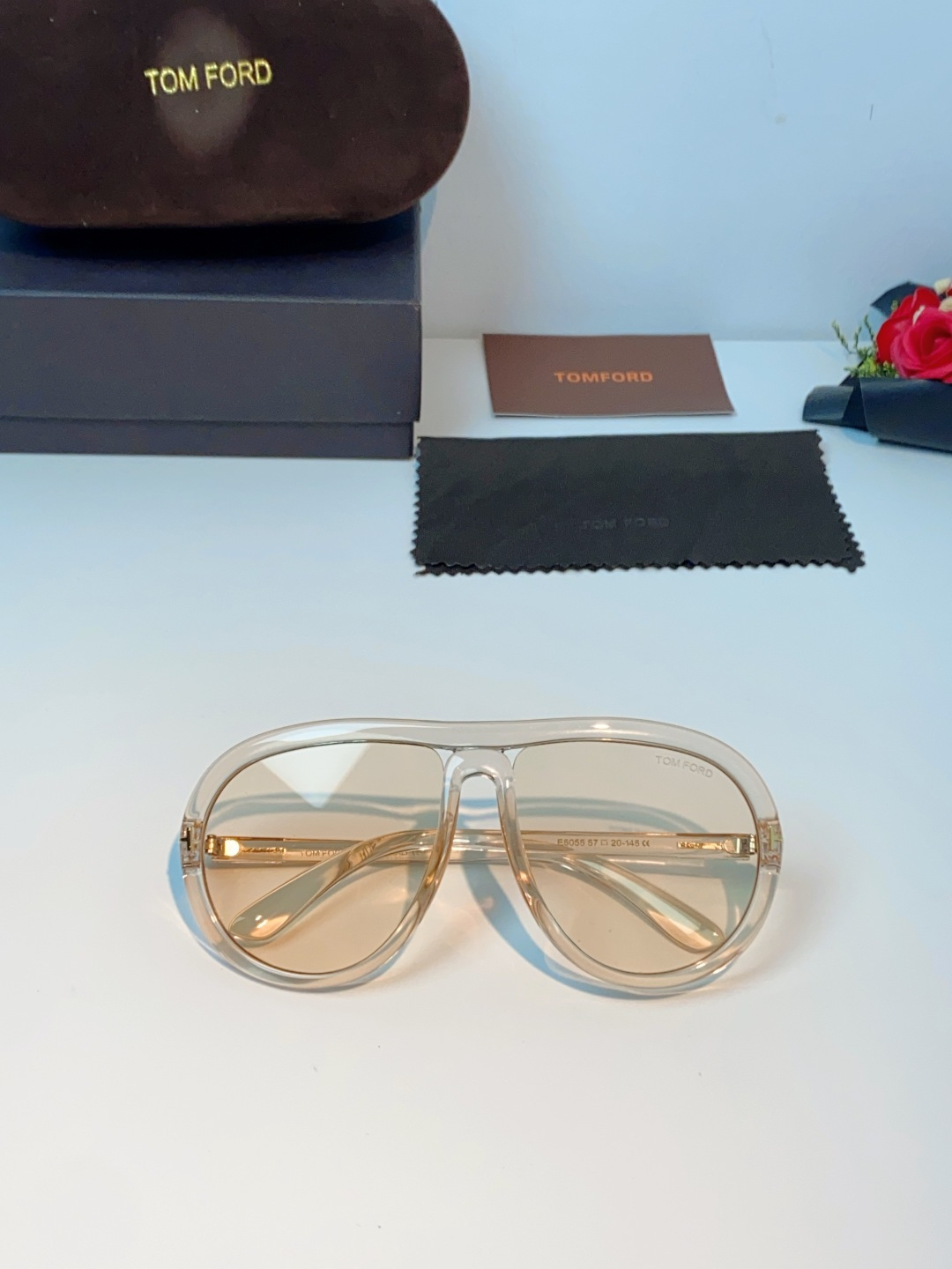 TomFord汤姆福特 2026新款欧美复古大框圆脸显瘦蛤蟆镜男女潮户外骑行遮阳太阳眼镜嘻哈墨镜