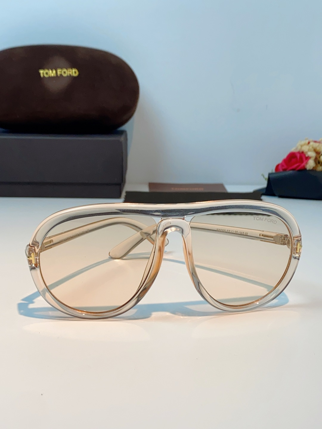 TomFord汤姆福特 2026新款欧美复古大框圆脸显瘦蛤蟆镜男女潮户外骑行遮阳太阳眼镜嘻哈墨镜