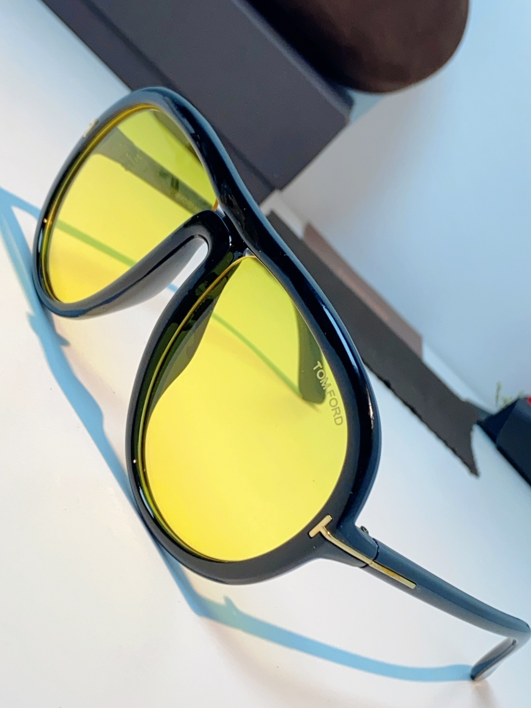 TomFord汤姆福特 2026新款欧美复古大框圆脸显瘦蛤蟆镜男女潮户外骑行遮阳太阳眼镜嘻哈墨镜