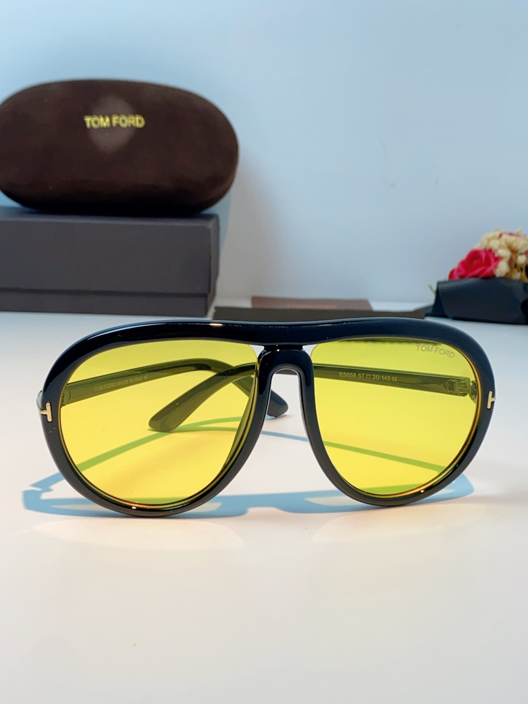 TomFord汤姆福特 2026新款欧美复古大框圆脸显瘦蛤蟆镜男女潮户外骑行遮阳太阳眼镜嘻哈墨镜