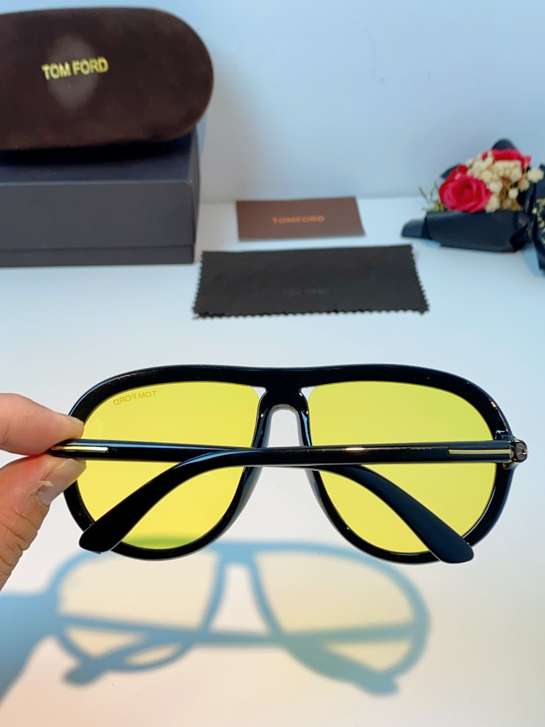 TomFord汤姆福特 2026新款欧美复古大框圆脸显瘦蛤蟆镜男女潮户外骑行遮阳太阳眼镜嘻哈墨镜