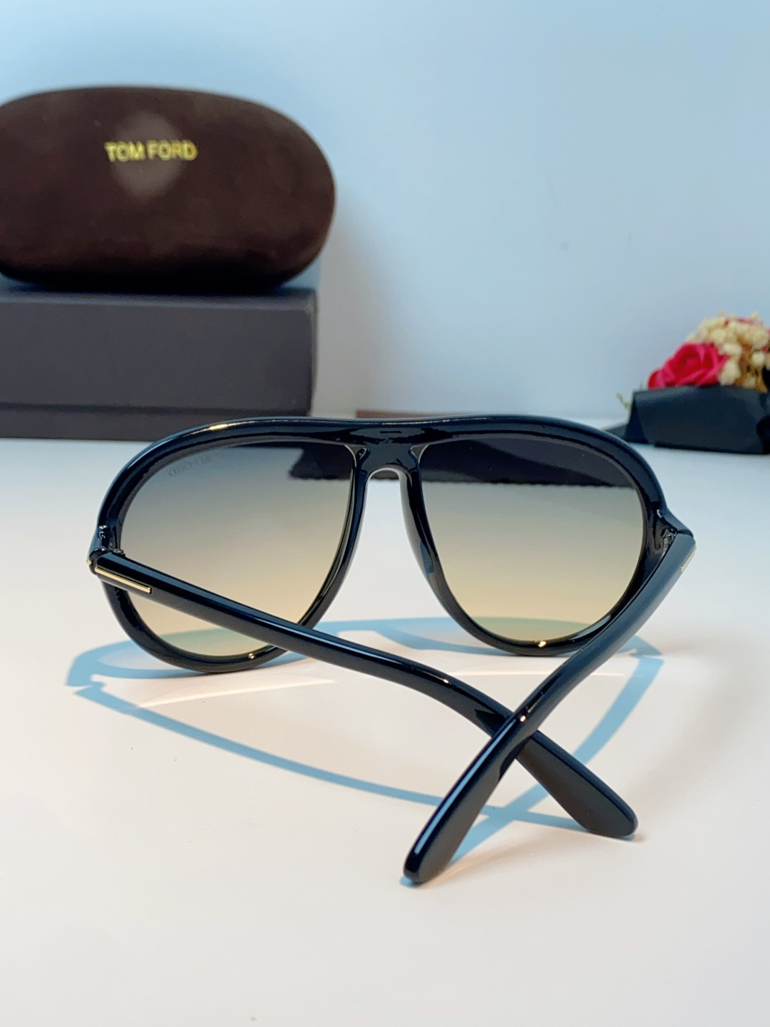 TomFord汤姆福特 2026新款欧美复古大框圆脸显瘦蛤蟆镜男女潮户外骑行遮阳太阳眼镜嘻哈墨镜