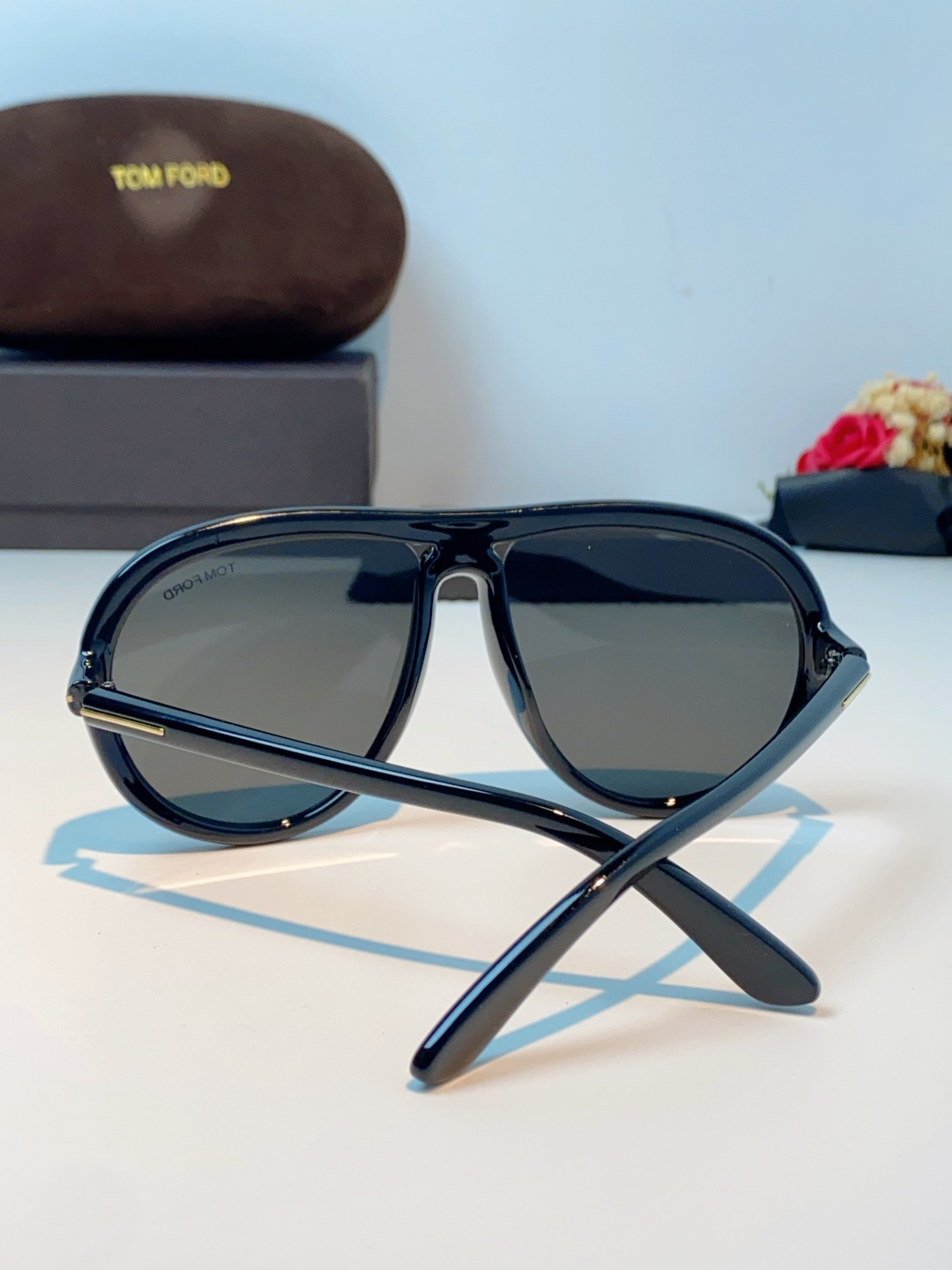 TomFord汤姆福特 2026新款欧美复古大框圆脸显瘦蛤蟆镜男女潮户外骑行遮阳太阳眼镜嘻哈墨镜