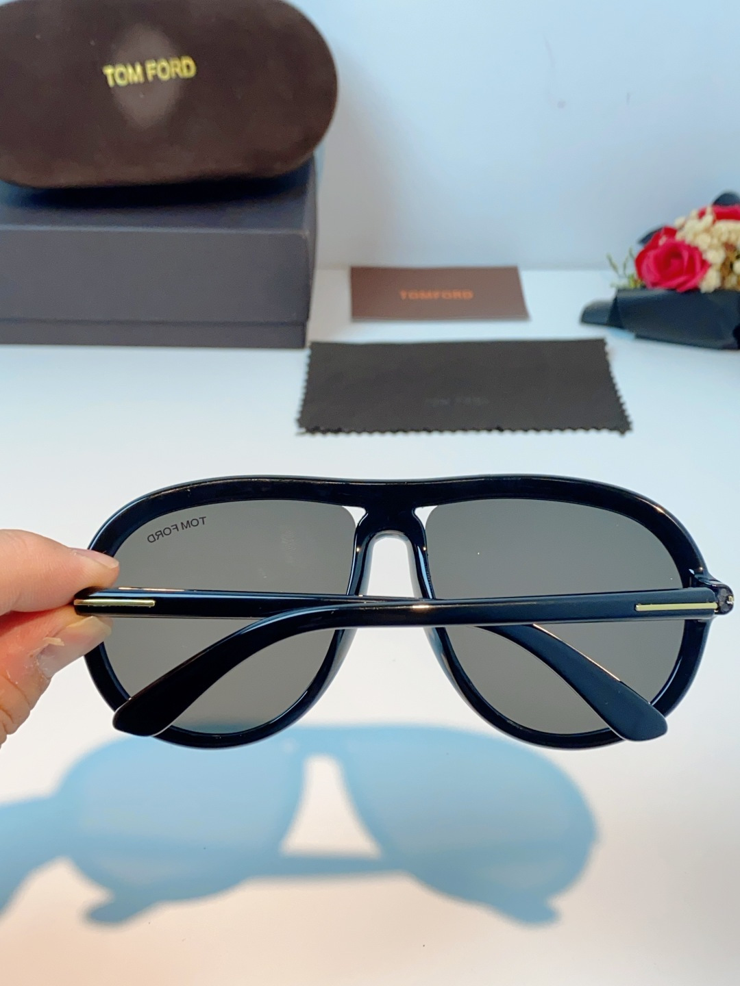 TomFord汤姆福特 2026新款欧美复古大框圆脸显瘦蛤蟆镜男女潮户外骑行遮阳太阳眼镜嘻哈墨镜