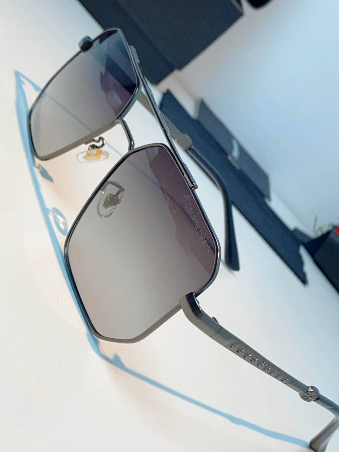 Chrome Hearts 克罗心 2025新款57S金属方形男士偏光商务款墨镜女高级感太阳眼镜防晒潮男