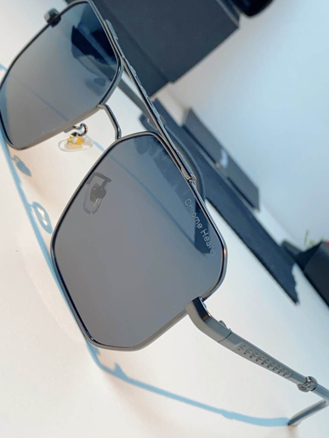 Chrome Hearts 克罗心 2025新款57S金属方形男士偏光商务款墨镜女高级感太阳眼镜防晒潮男