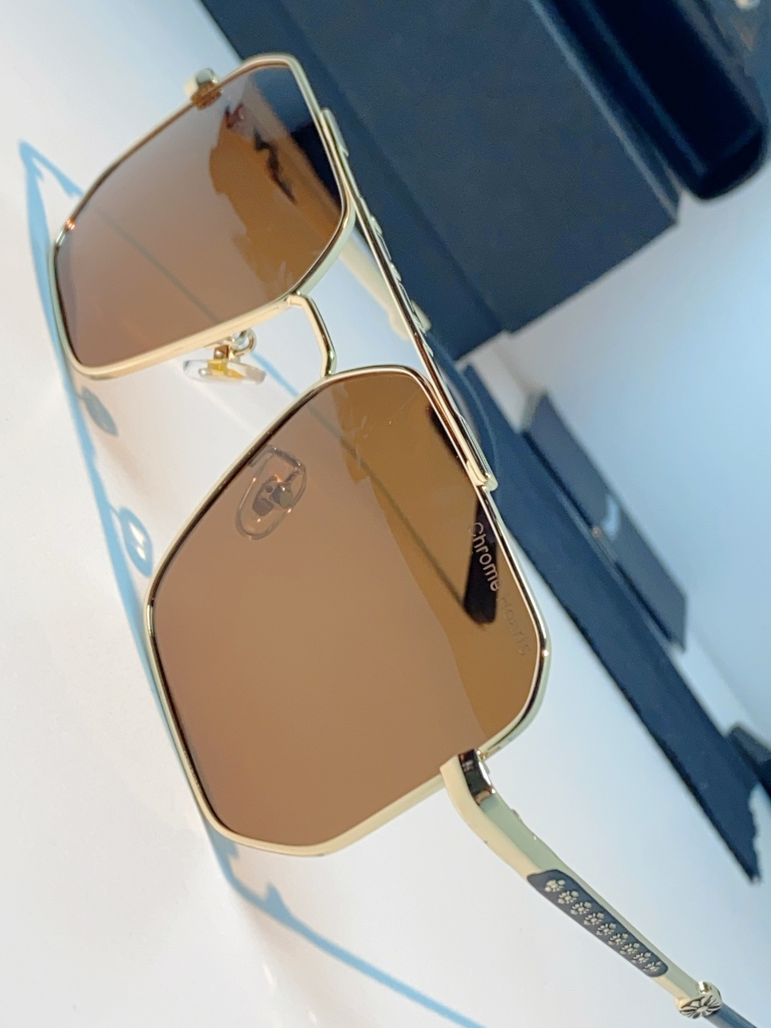 Chrome Hearts 克罗心 2025新款57S金属方形男士偏光商务款墨镜女高级感太阳眼镜防晒潮男