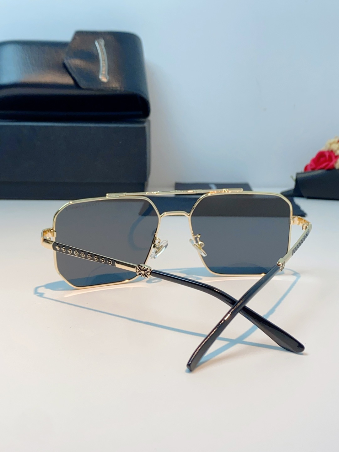 Chrome Hearts 克罗心 2025新款57S金属方形男士偏光商务款墨镜女高级感太阳眼镜防晒潮男