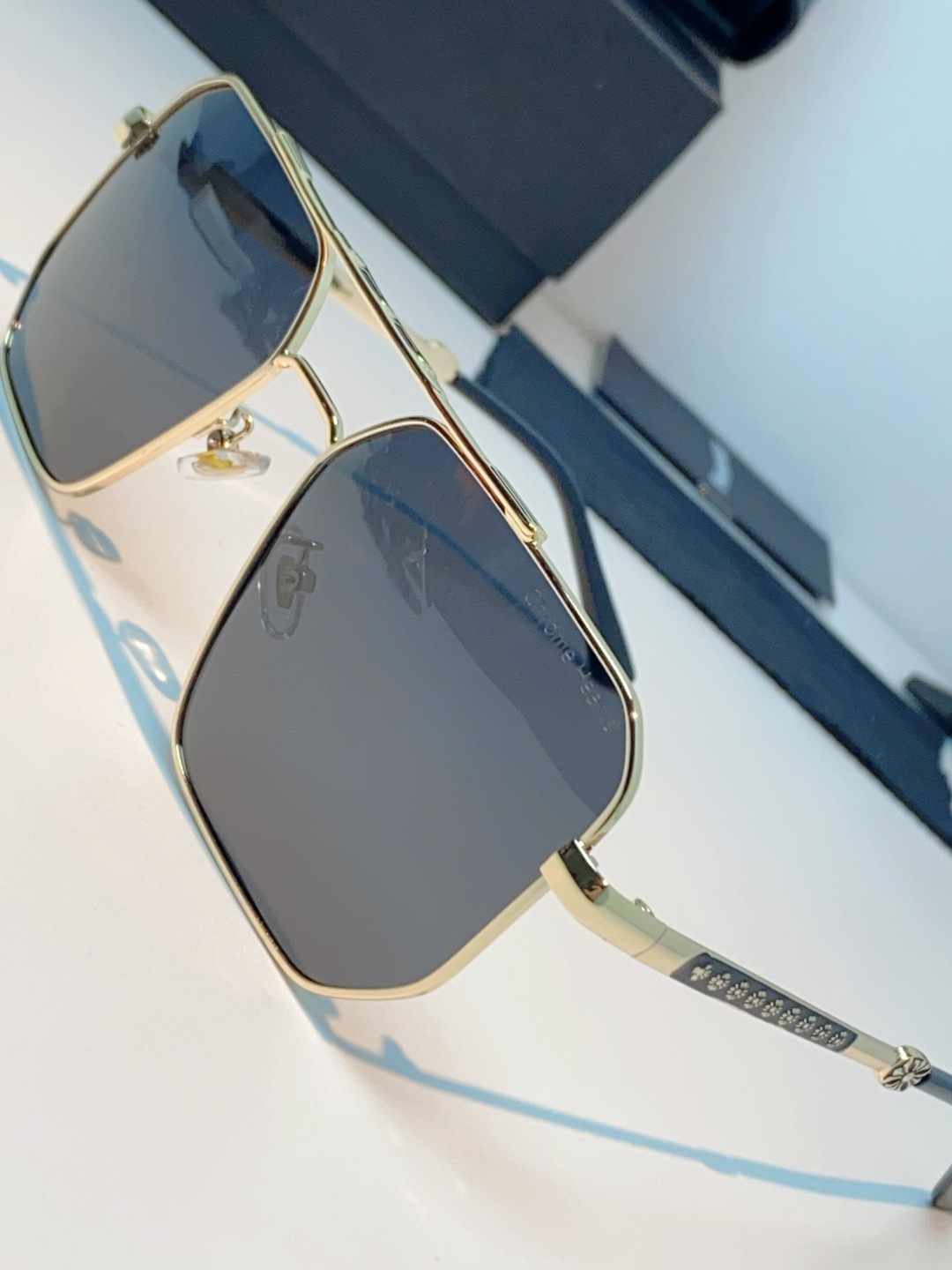 Chrome Hearts 克罗心 2025新款57S金属方形男士偏光商务款墨镜女高级感太阳眼镜防晒潮男