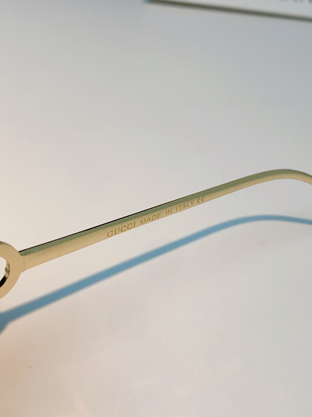 Gucci古奇 2026新款赛博朋克无框切边方形窄框太阳眼镜男女潮小脸显瘦嘻哈蹦迪墨镜女士墨镜