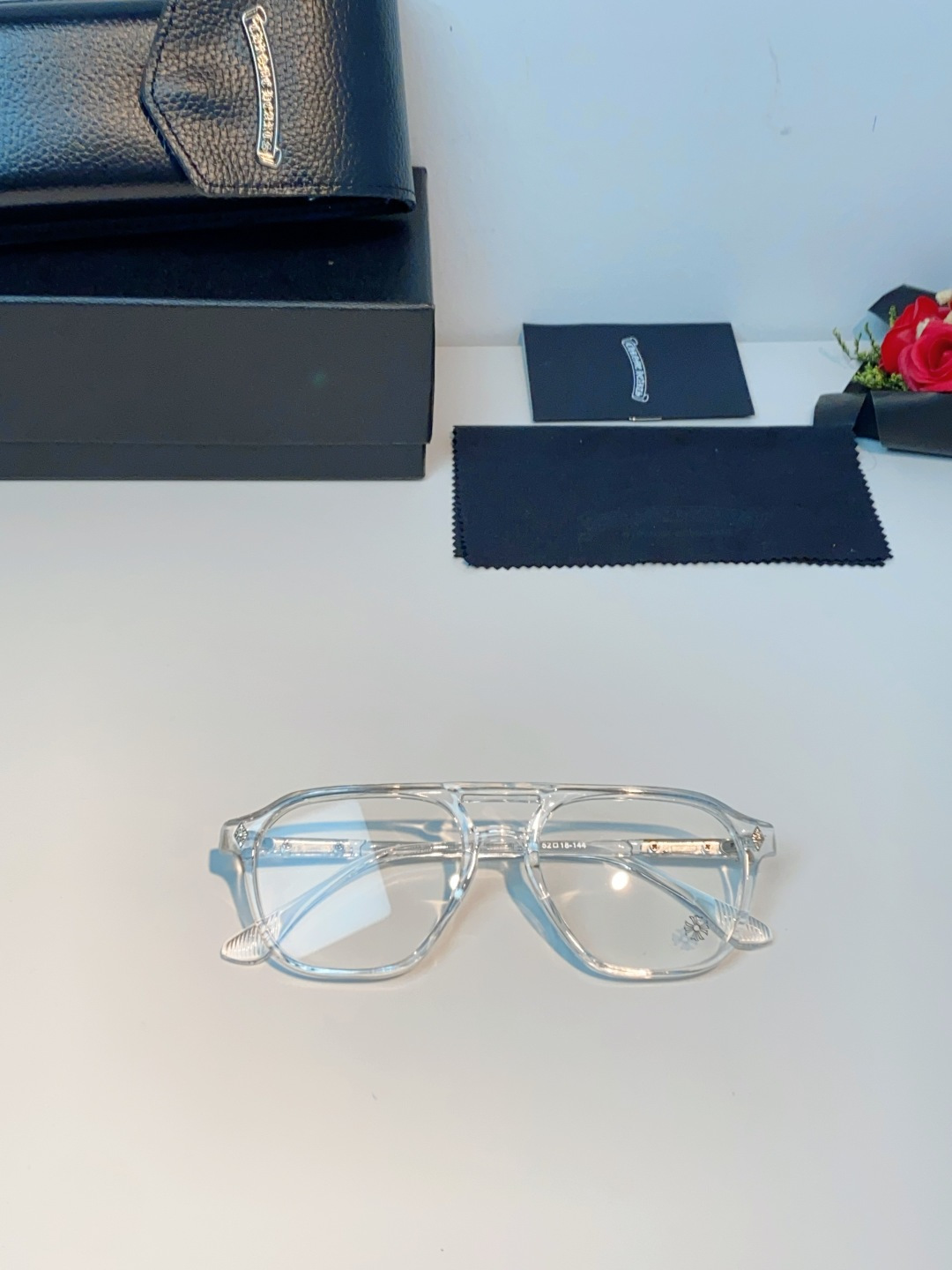 CHROME HEARTS克罗心 双梁方形新款个性欧美墨镜男复古高级感防紫外线凹造型 男女通用