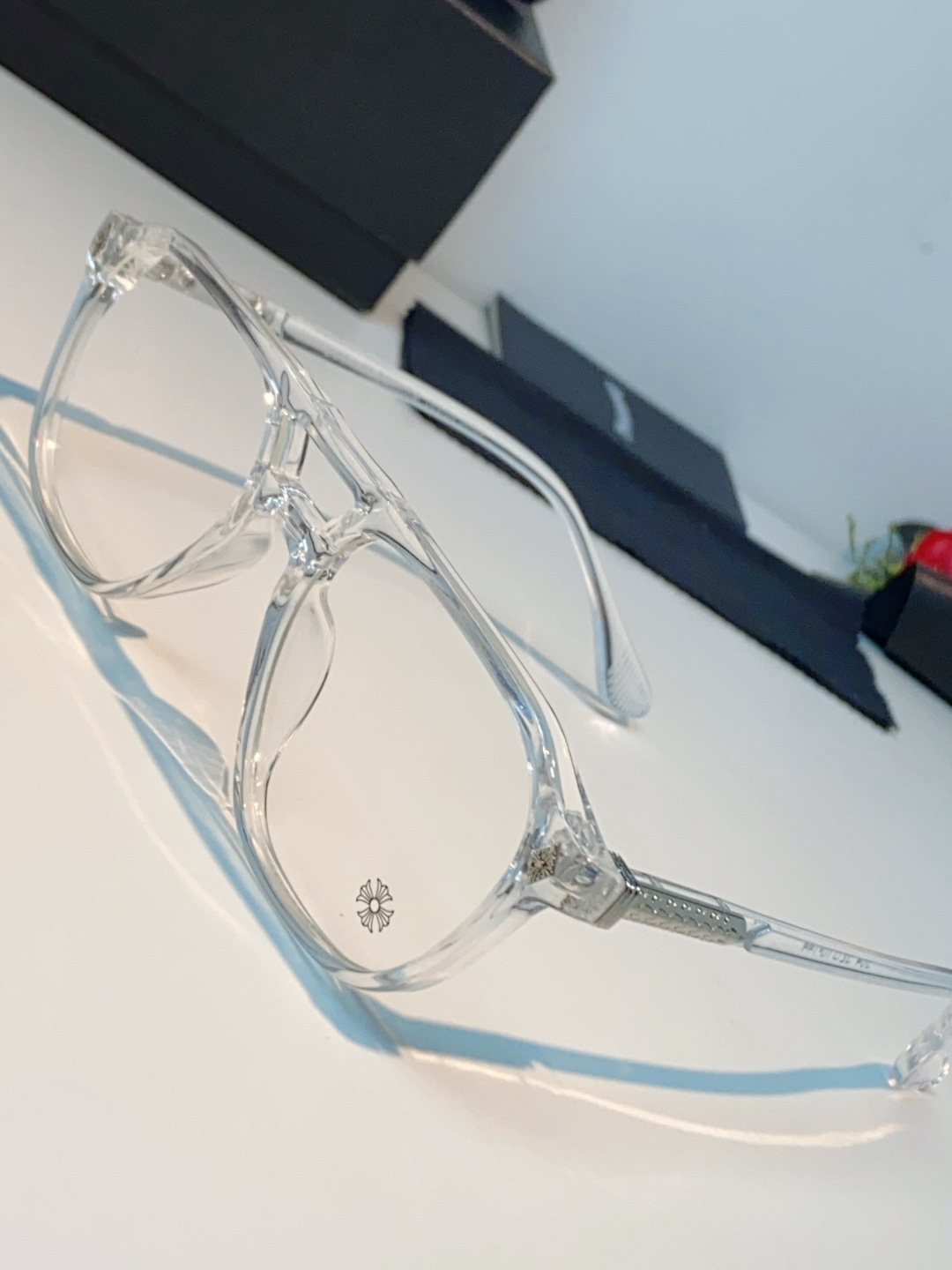 CHROME HEARTS克罗心 双梁方形新款个性欧美墨镜男复古高级感防紫外线凹造型 男女通用