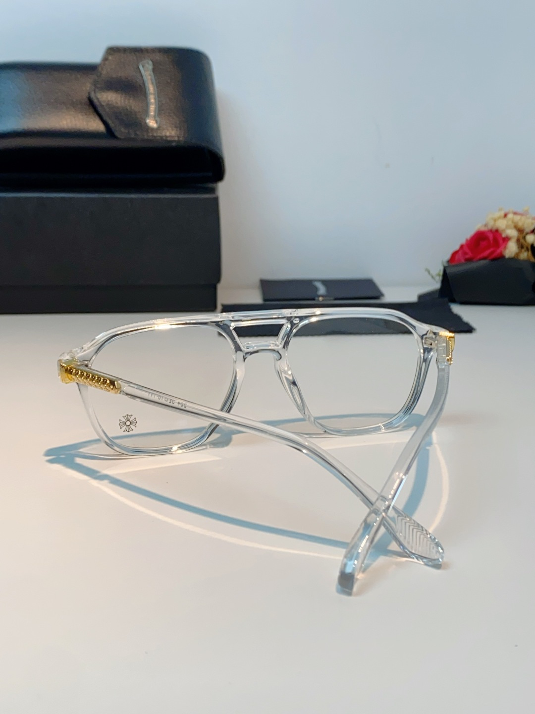 CHROME HEARTS克罗心 双梁方形新款个性欧美墨镜男复古高级感防紫外线凹造型 男女通用