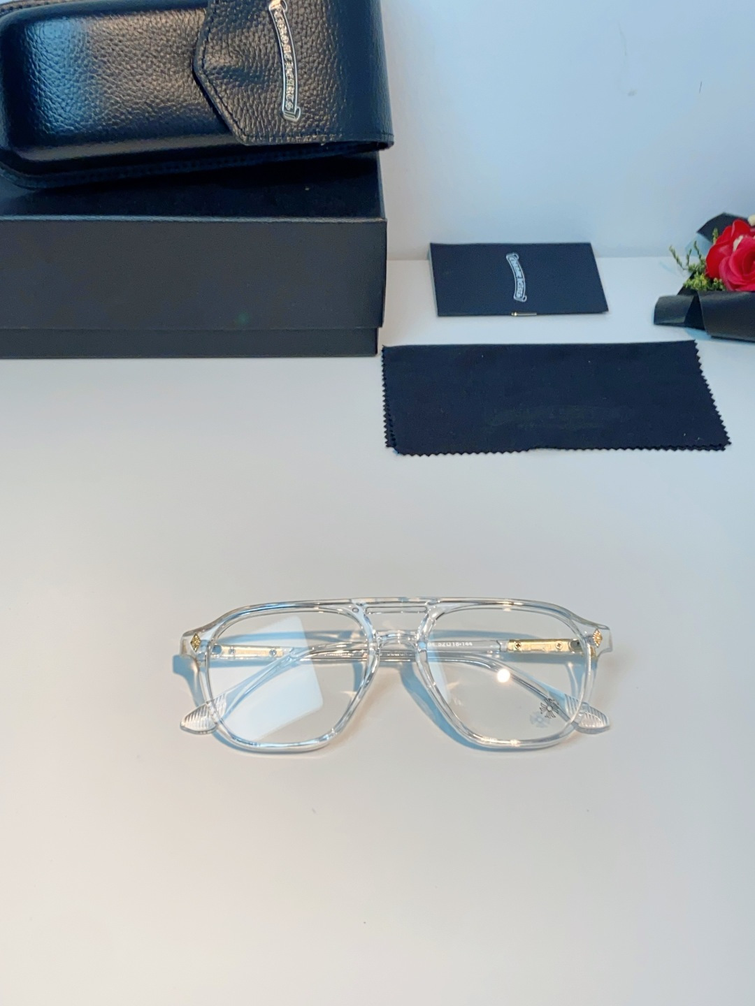 CHROME HEARTS克罗心 双梁方形新款个性欧美墨镜男复古高级感防紫外线凹造型 男女通用