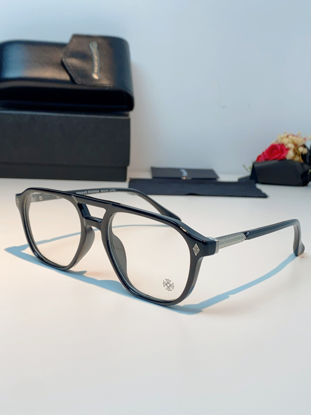 CHROME HEARTS克罗心 双梁方形新款个性欧美墨镜男复古高级感防紫外线凹造型 男女通用