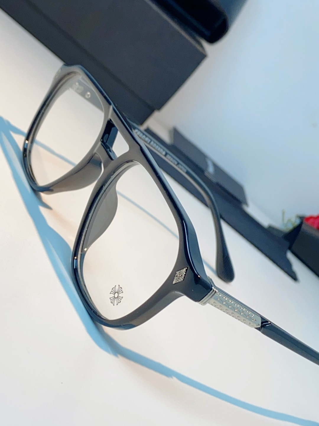 CHROME HEARTS克罗心 双梁方形新款个性欧美墨镜男复古高级感防紫外线凹造型 男女通用