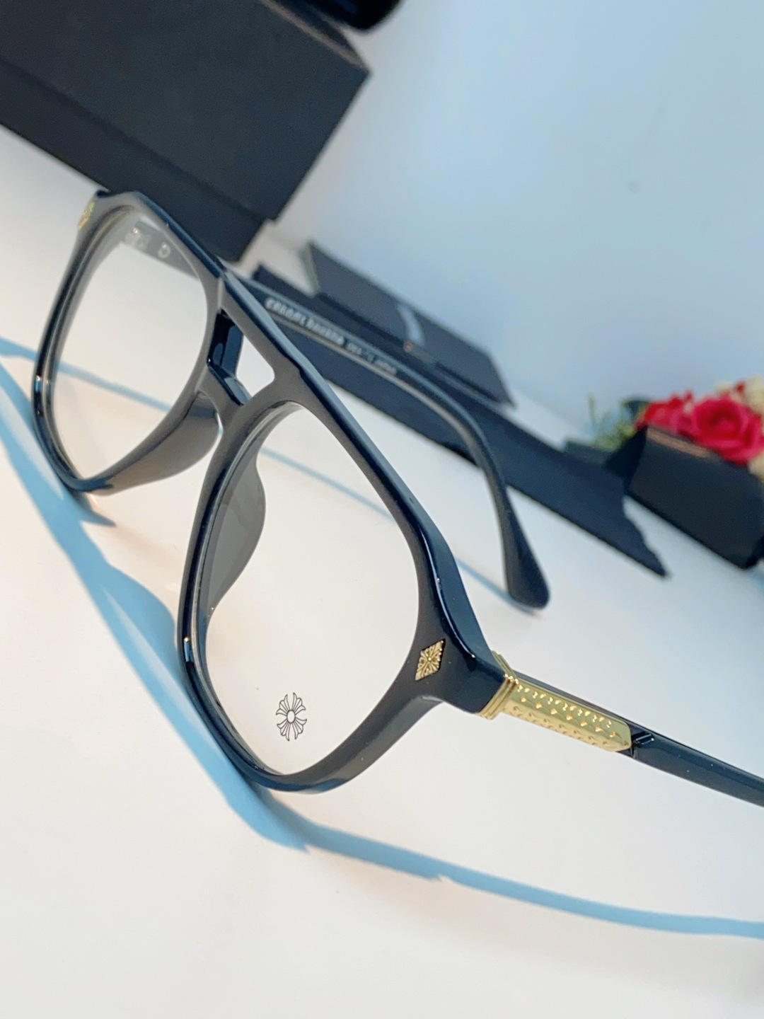 CHROME HEARTS克罗心 双梁方形新款个性欧美墨镜男复古高级感防紫外线凹造型 男女通用