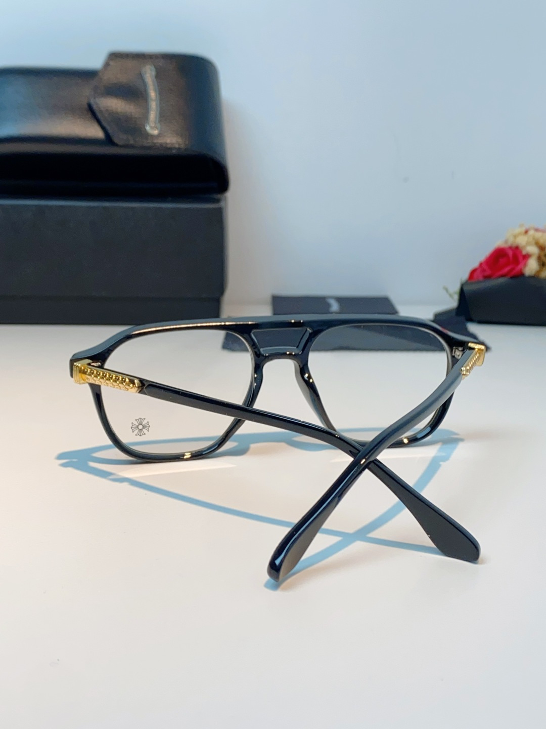 CHROME HEARTS克罗心 双梁方形新款个性欧美墨镜男复古高级感防紫外线凹造型 男女通用