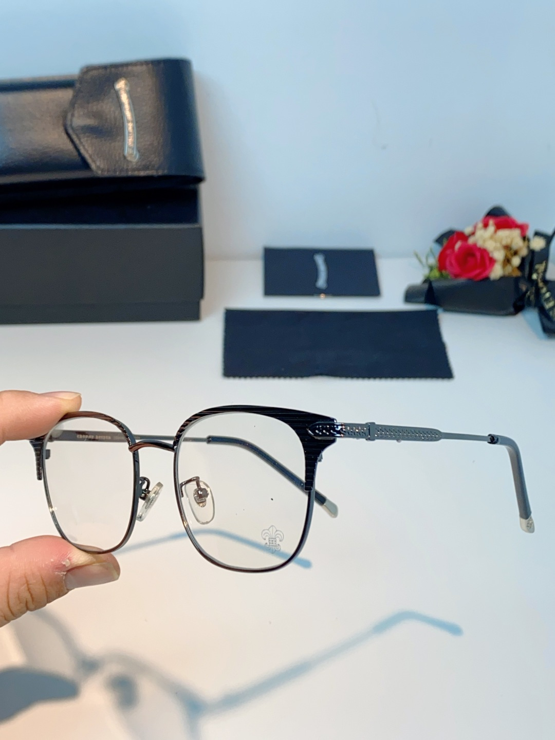 Chrome Hearts克罗心 2026新春新款复古金属超轻眼镜架 复古时尚百搭男士近视眼镜框 男女通