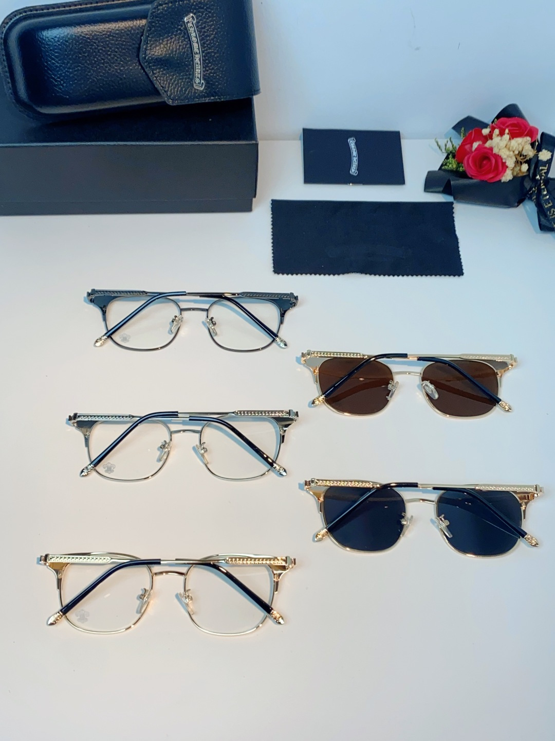 Chrome Hearts克罗心 2026新春新款复古金属超轻眼镜架 复古时尚百搭男士近视眼镜框 男女通