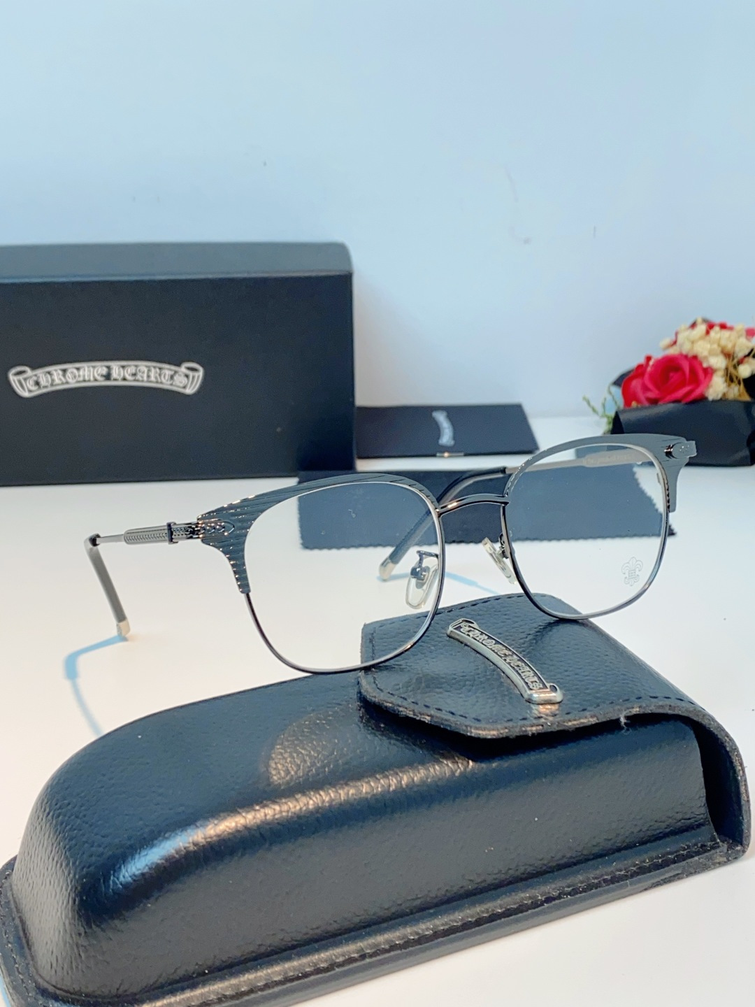 Chrome Hearts克罗心 2026新春新款复古金属超轻眼镜架 复古时尚百搭男士近视眼镜框 男女通