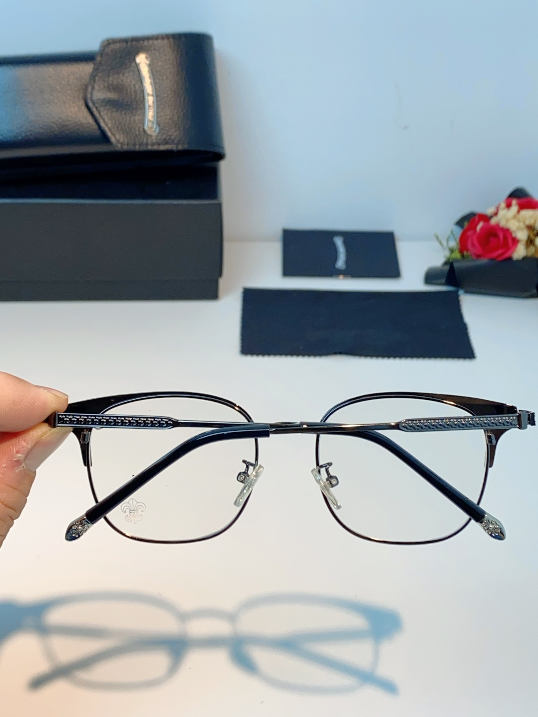 Chrome Hearts克罗心 2026新春新款复古金属超轻眼镜架 复古时尚百搭男士近视眼镜框 男女通