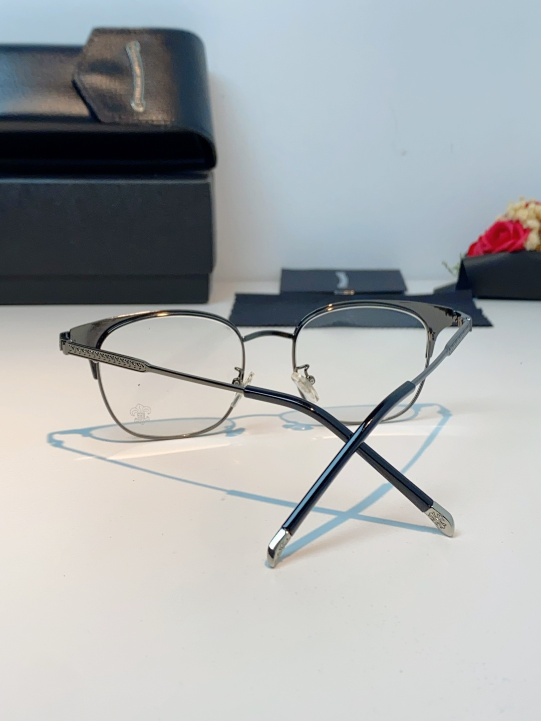Chrome Hearts克罗心 2026新春新款复古金属超轻眼镜架 复古时尚百搭男士近视眼镜框 男女通