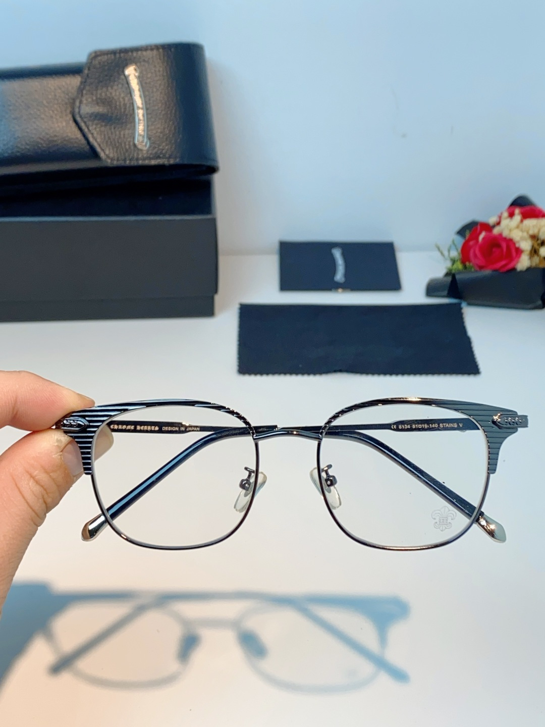 Chrome Hearts克罗心 2026新春新款复古金属超轻眼镜架 复古时尚百搭男士近视眼镜框 男女通